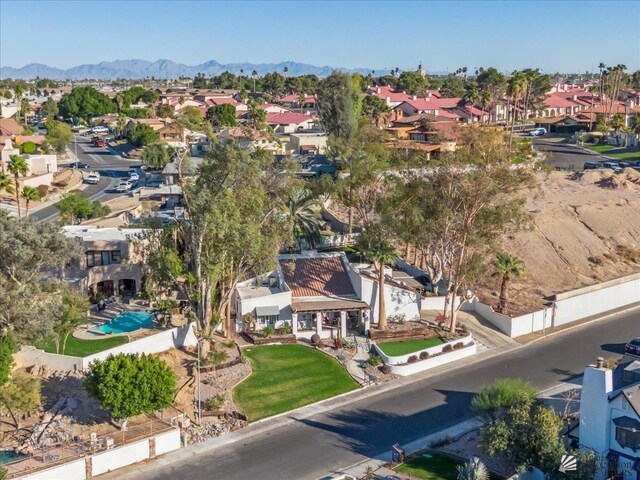 1925 S Ridgeview Dr, Yuma, AZ 85364 - aerial view with a mountain view and a residential view