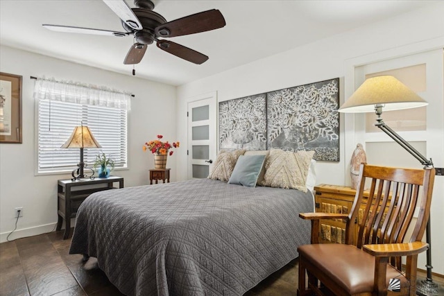 1925 S Ridgeview Dr, Yuma, AZ 85364 - bedroom with baseboards and ceiling fan