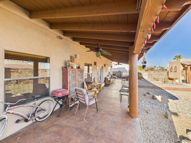 14340 E 49th Ln, Yuma, AZ 85367 - view of patio / terrace with a ceiling fan