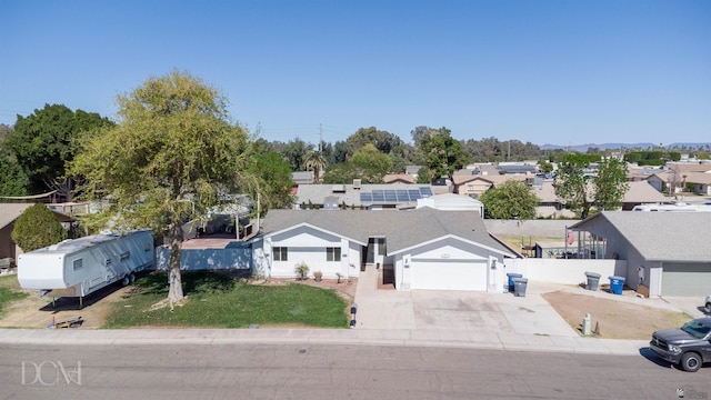 drone / aerial view with a residential view