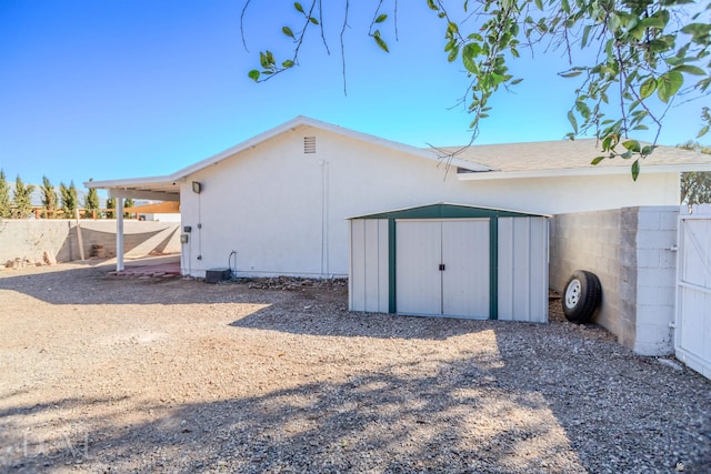 exterior space with a fenced backyard