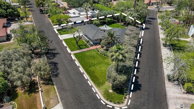 drone / aerial view with a residential view