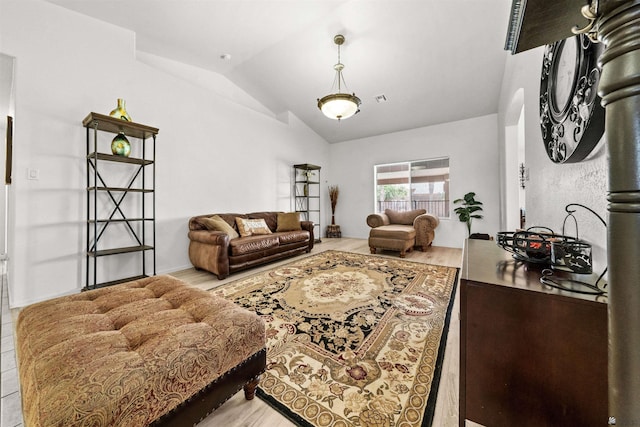 3875 W 26th St, Yuma, AZ 85364 - living room with wood finished floors and lofted ceiling