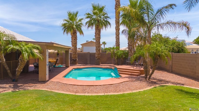 3875 W 26th St, Yuma, AZ 85364 - view of pool featuring a fenced backyard and a patio