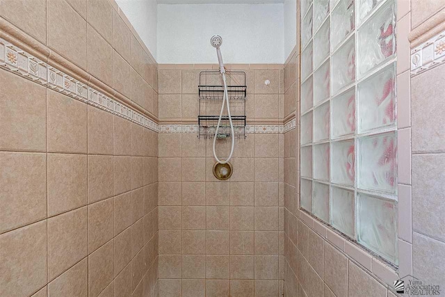 details with tiled shower