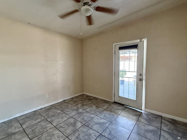 2741 S Fern Dr, Yuma, AZ 85364 - spare room featuring a ceiling fan and baseboards