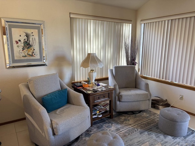 10218 S Del Rico, Yuma, AZ 85367 - living area with baseboards and vaulted ceiling