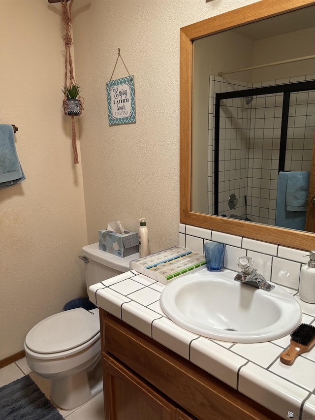 10218 S Del Rico, Yuma, AZ 85367 - bathroom with vanity, a stall shower, and toilet