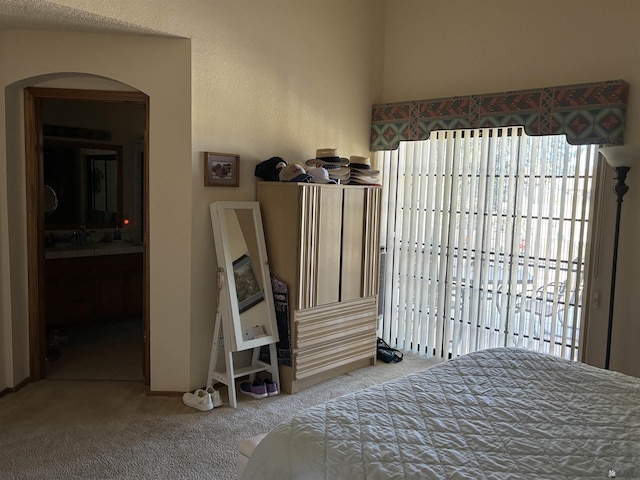 10218 S Del Rico, Yuma, AZ 85367 - bedroom with carpet floors and arched walkways