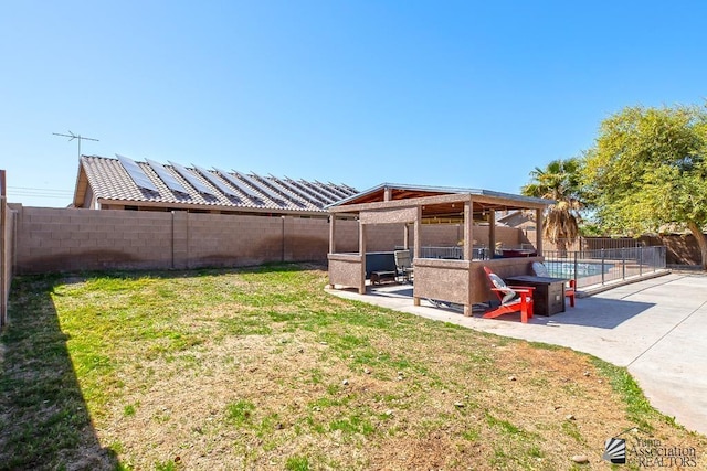 6257 E 47th St, Yuma, AZ 85365 - fenced backyard with a gazebo, a patio, and a pool