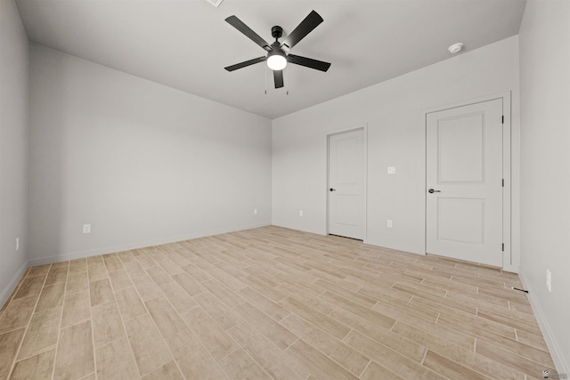 10770 E 45th Ln, Yuma, AZ 85367 - empty room with ceiling fan, light wood-type flooring, and a smoke detector