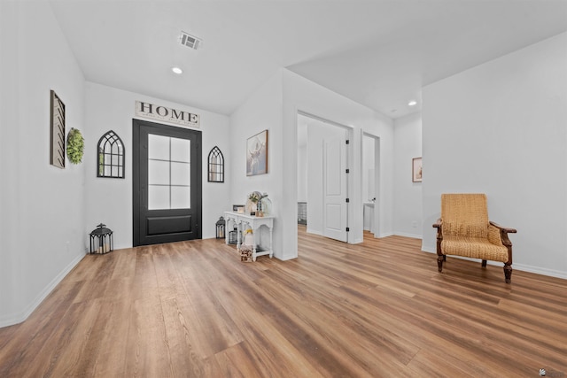 5922 E 47th St, Yuma, AZ 85365 - entryway featuring light wood-style floors and recessed lighting