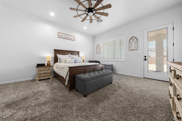 5922 E 47th St, Yuma, AZ 85365 - bedroom featuring carpet flooring, recessed lighting, and ceiling fan