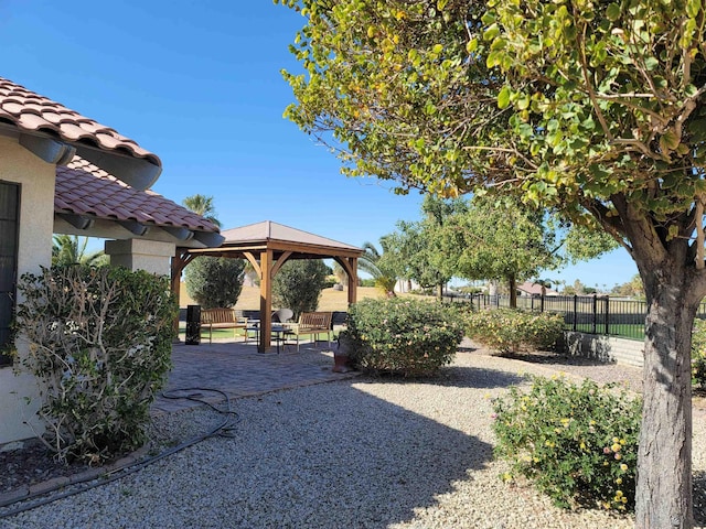 10842 S Via Salida, Yuma, AZ 85367 - view of yard with a gazebo, fence, and a patio area