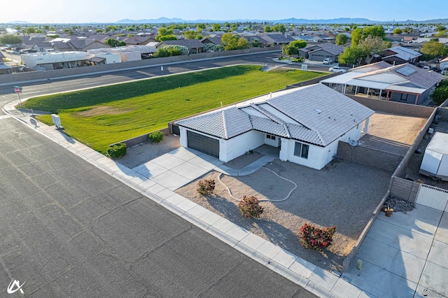 bird's eye view with a residential view