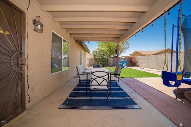 6340 E 45th Pl, Yuma, AZ 85365 - view of patio featuring outdoor dining space
