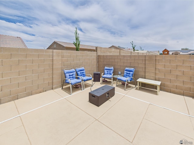 5936 E 39th St, Yuma, AZ 85365 - fenced backyard featuring an outdoor living space and a patio