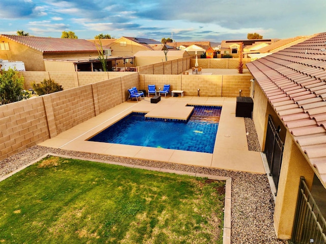 5936 E 39th St, Yuma, AZ 85365 - view of pool featuring a patio area and a residential view