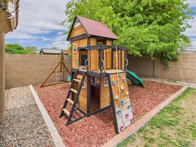 5936 E 39th St, Yuma, AZ 85365 - view of playground featuring a fenced backyard
