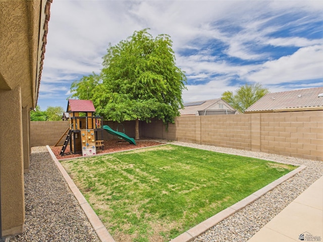 5936 E 39th St, Yuma, AZ 85365 - view of yard with a playground