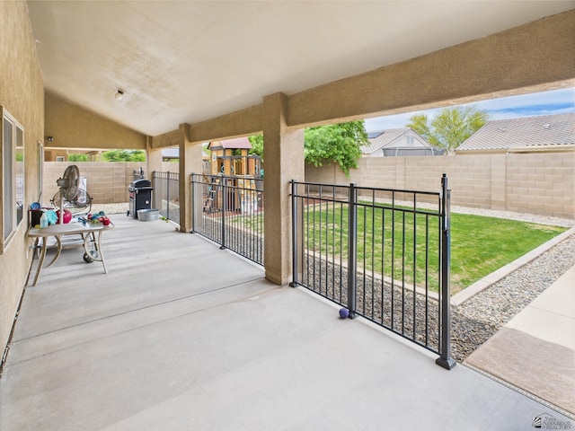 5936 E 39th St, Yuma, AZ 85365 - view of patio with a playground