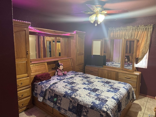 219 E Rio Sonora St, San Luis, AZ 85336 - bedroom with tile patterned flooring and ceiling fan
