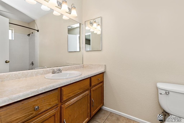 11279 E 26th Ln, Yuma, AZ 85367 - bathroom featuring vanity, tile patterned floors, and a shower
