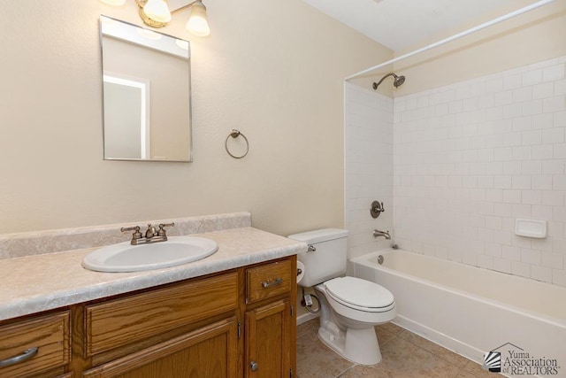 11279 E 26th Ln, Yuma, AZ 85367 - bathroom featuring vanity, tile patterned floors, and bathtub / shower combination
