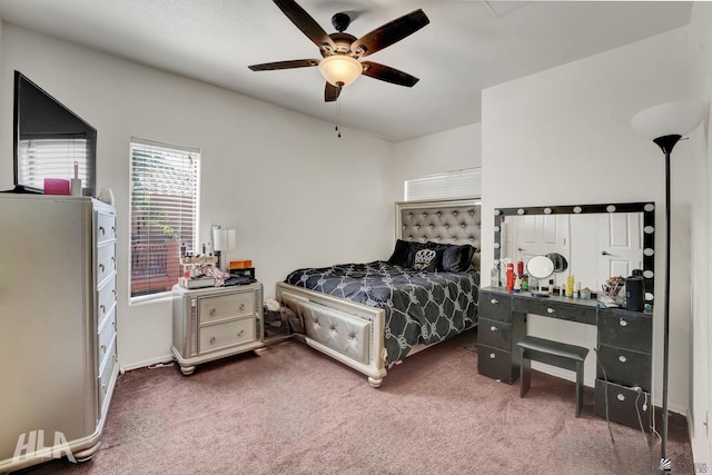 3591 W 22 Street 3591W 22Nd Street, #E, Yuma, AZ 85364 - bedroom with carpet floors and ceiling fan