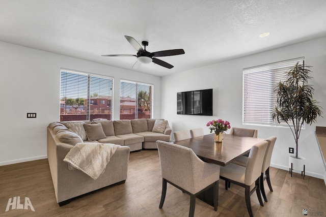 3591 W 22 Street 3591W 22Nd Street, #E, Yuma, AZ 85364 - living room with baseboards, ceiling fan, and wood finished floors