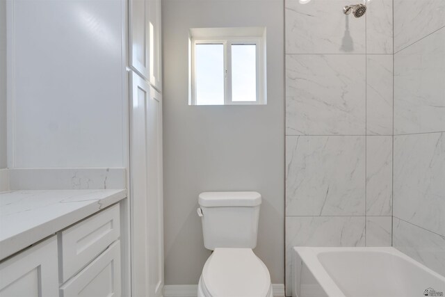 3539 S Akers Way, Yuma, AZ 85365 - bathroom featuring shower / bath combination, vanity, baseboards, and toilet