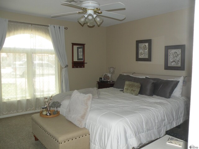 10224 S Fairway Ln, Yuma, AZ 85367 - bedroom with carpet and ceiling fan