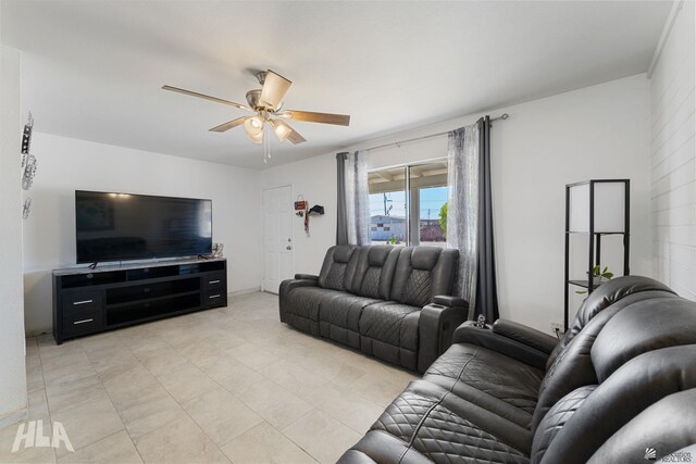 2605 S Nogales Ave, Yuma, AZ 85364 - living area featuring ceiling fan and light tile patterned floors