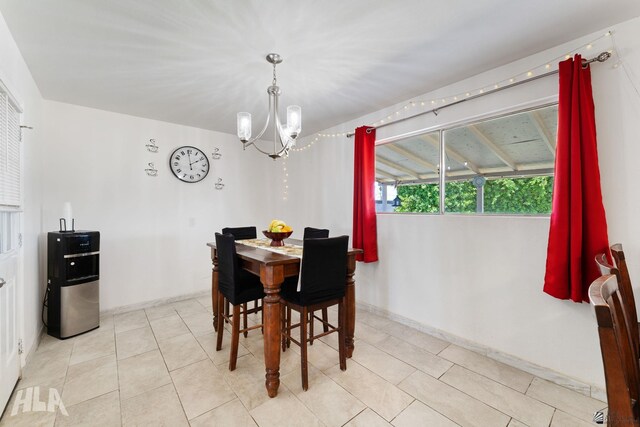 2605 S Nogales Ave, Yuma, AZ 85364 - dining area with a chandelier