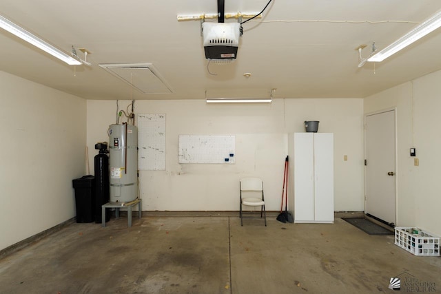 12510 E Del Rico, Yuma, AZ 85367 - garage featuring strapped water heater and a garage door opener