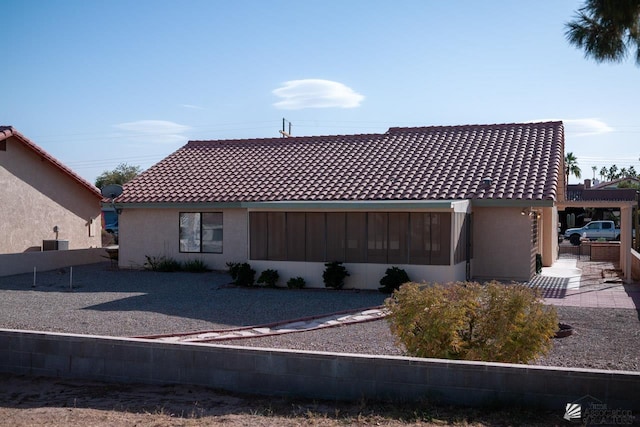 12510 E Del Rico, Yuma, AZ 85367 - back of property featuring fence, stucco siding, and a tile roof