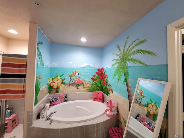full bath with a bath