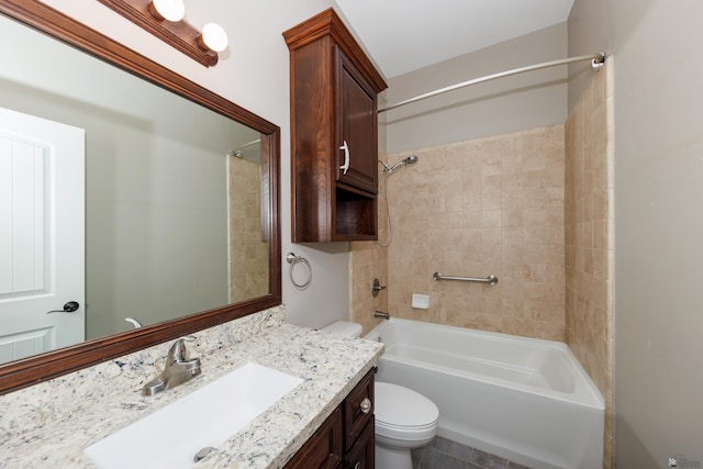12839 S Drucilla Ln, Yuma, AZ 85367 - bathroom with toilet, vanity, and  shower combination