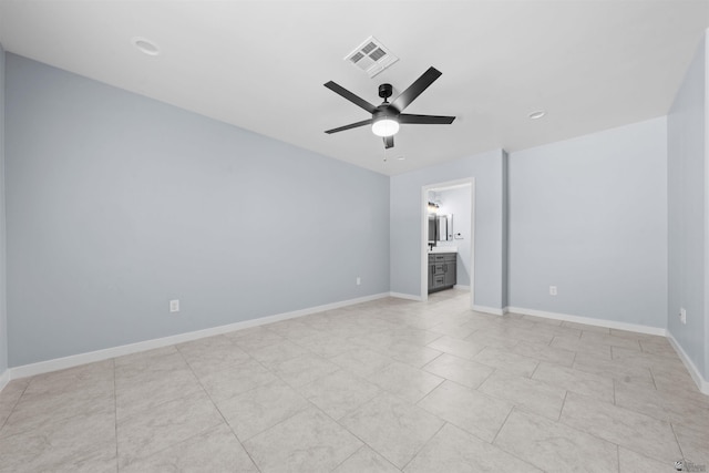 10858 E 45th Ln, Yuma, AZ 85367 - spare room with ceiling fan, baseboards, and recessed lighting