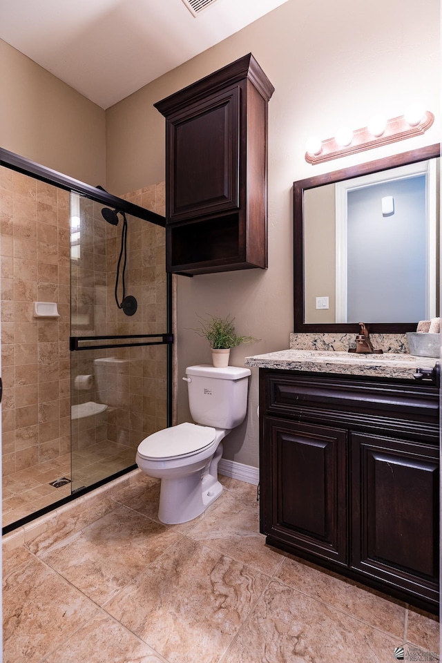14817 E 47th Dr, Yuma, AZ 85367 - bathroom with vanity, tiled shower, and tile patterned flooring