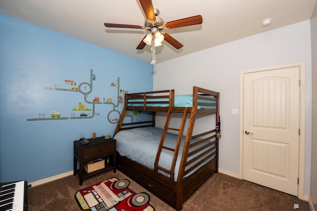 12127 E 35th St, Yuma, AZ 85367 - carpeted bedroom featuring baseboards and ceiling fan