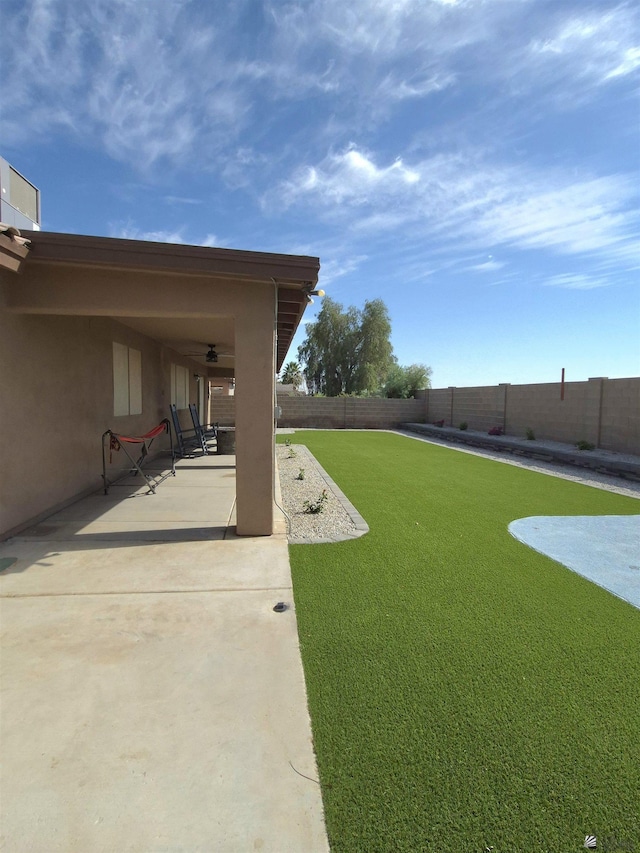 10178 S Cony Ave, Yuma, AZ 85367 - view of yard with a patio and ceiling fan