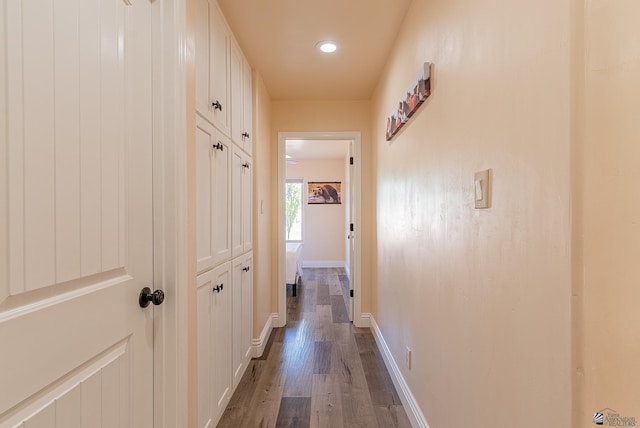 10237 S Monsoon Ave, Yuma, AZ 85365 - corridor with dark wood-style floors and baseboards