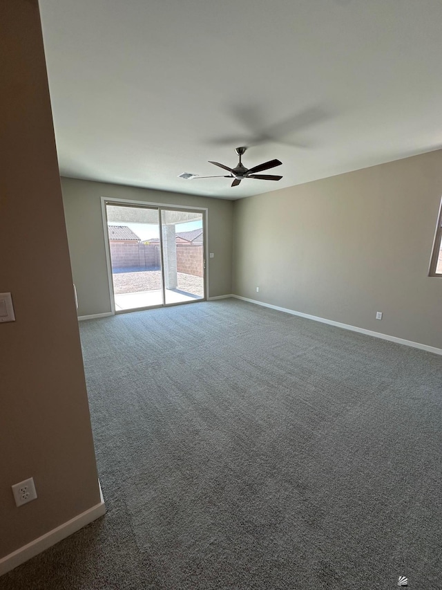 14701 E 42nd St, Yuma, AZ 85367 - empty room featuring a ceiling fan, baseboards, and carpet