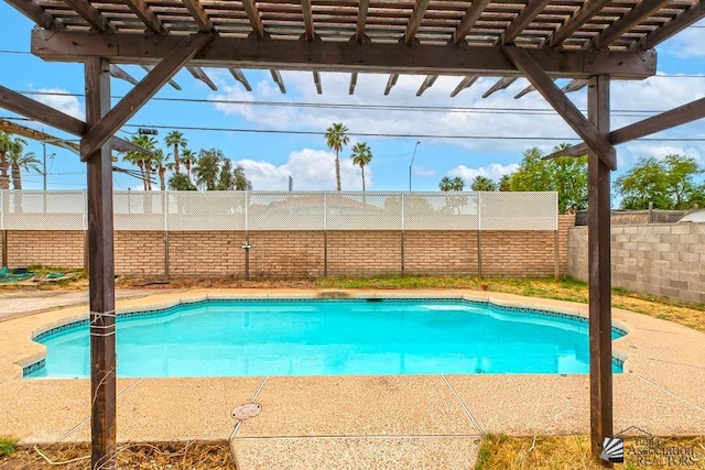 1878 S Meadowbrook Ave, Yuma, AZ 85364 - view of pool with a fenced backyard and a pergola