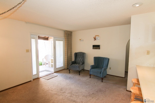 634 E 25th Pl, Yuma, AZ 85365 - sitting room with a textured ceiling, baseboards, and light colored carpet