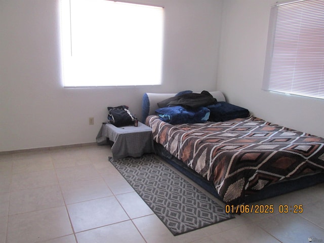 view of tiled bedroom