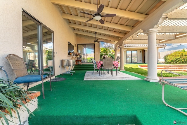 10538 S Del Vista Dr, Yuma, AZ 85367 - view of patio featuring ceiling fan