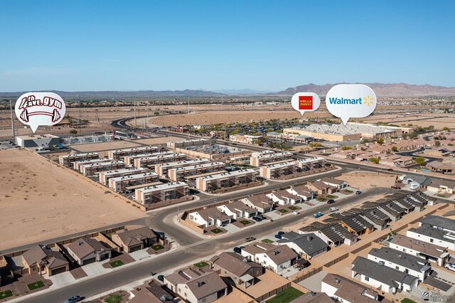 3562 S Sage Ave, Yuma, AZ 85365 - aerial view of property's location with a mountain backdrop and nearby suburban area