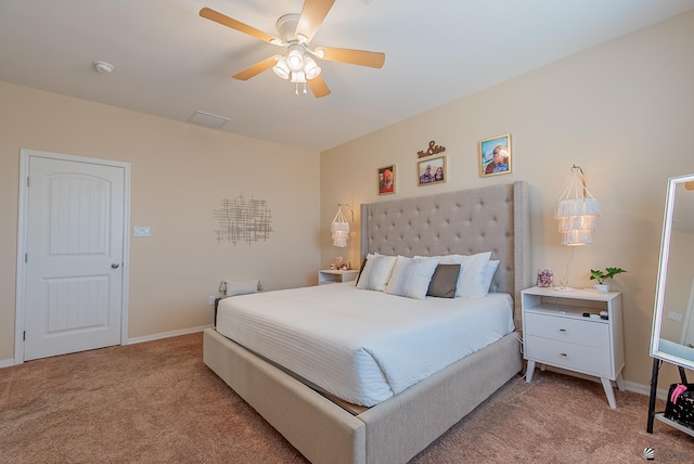 6533 E 35th Pl, Yuma, AZ 85365 - bedroom featuring carpet flooring, a ceiling fan, and baseboards
